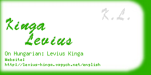 kinga levius business card